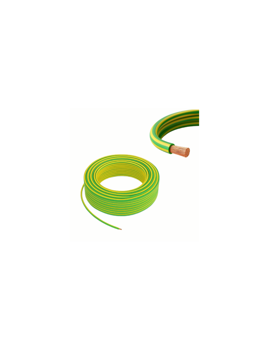 Aderleitung H07V-K 1x6 mm² Grün-Gelb Eca Ring 100m RAL 6018/1021