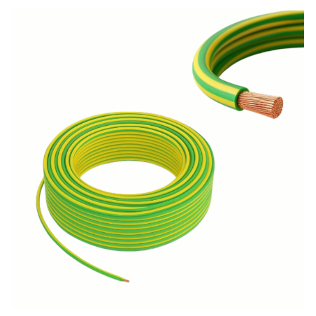 Aderleitung H07V-K 1x6 mm² Grün-Gelb Eca Ring 100m RAL 6018/1021