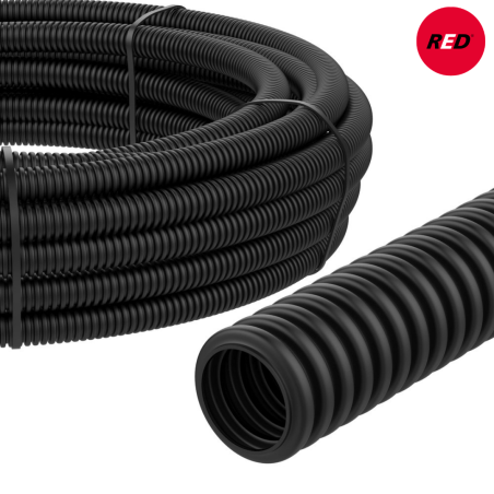 RED Wellrohr Schwarz  Ø40 mm UV-beständig 25 Meter