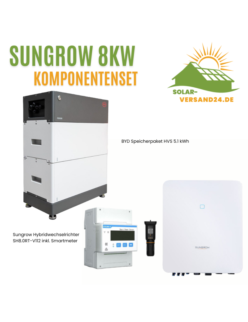 Sungrow SH8.0RT BYD HVS 5.1 Komponentenset