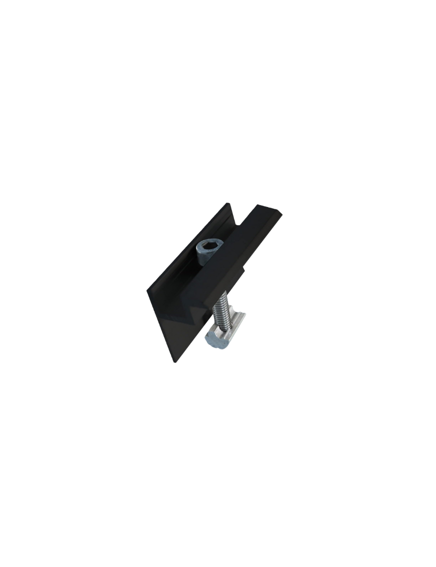 Modulendklemme Nutenstein Schwarz 30-34mm