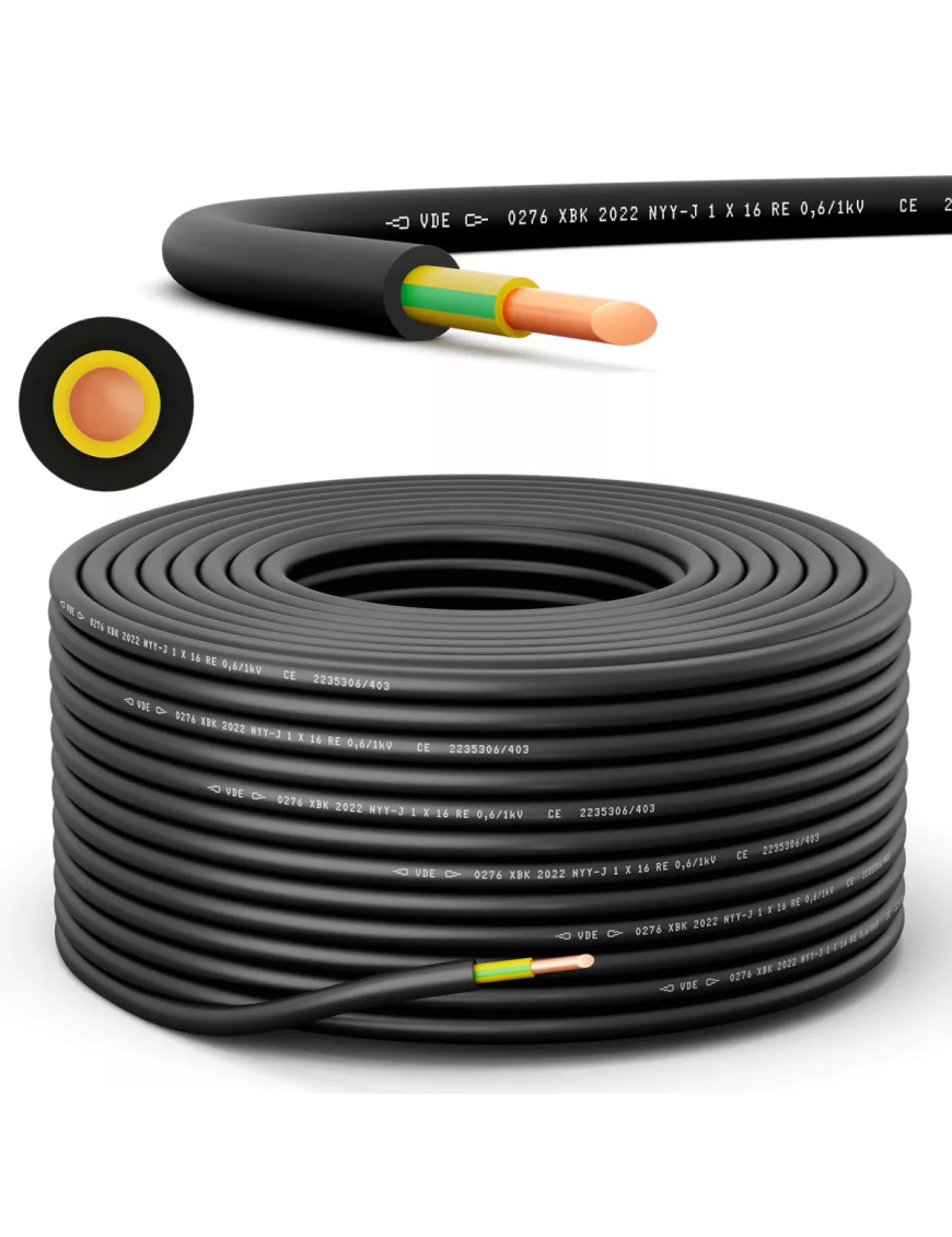 Erdungskabel NYY-J 1x16mm² RE Ring 100 M