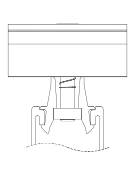 K2 SingelRail Mittelklemme Silber - 2003071