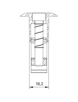 K2 SingleRail Mittelklemme Silber - 2003071