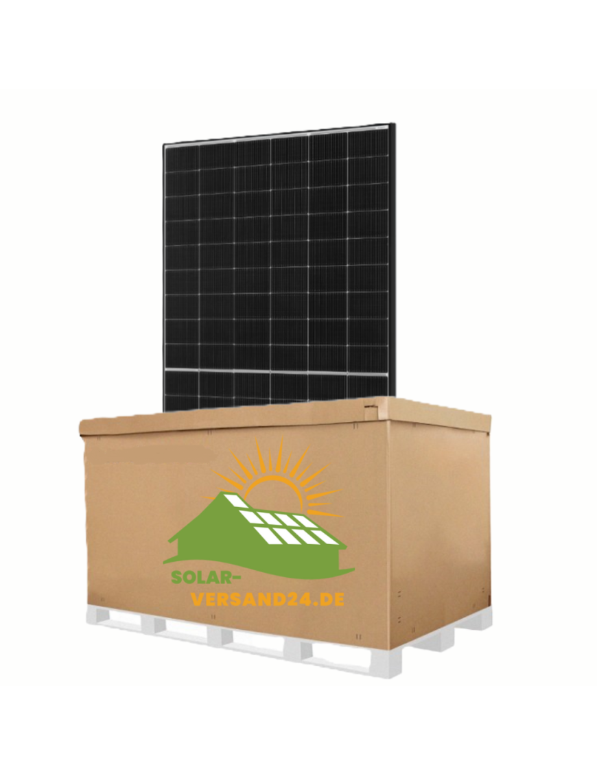 36x JA Solar JAM54D40-460/LB 460W Black Frame Bifazial Solarmodul