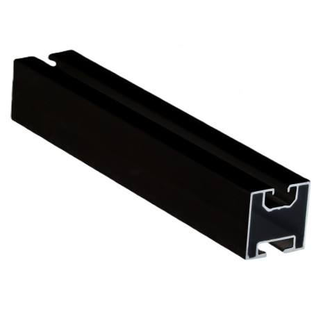Aluminium Montageprofil 40x40x4800mm Schwarz